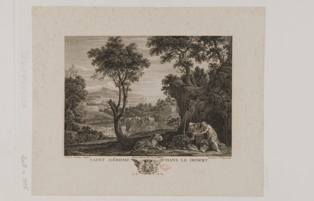 Saint Jérôme dans le désert, François-Jacques Dequevauviller, 1700-1799