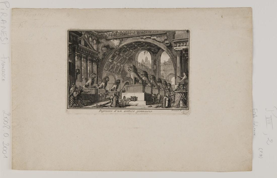Entrée d'un gymnase antique, Francesco Piranesi, 1700-1799