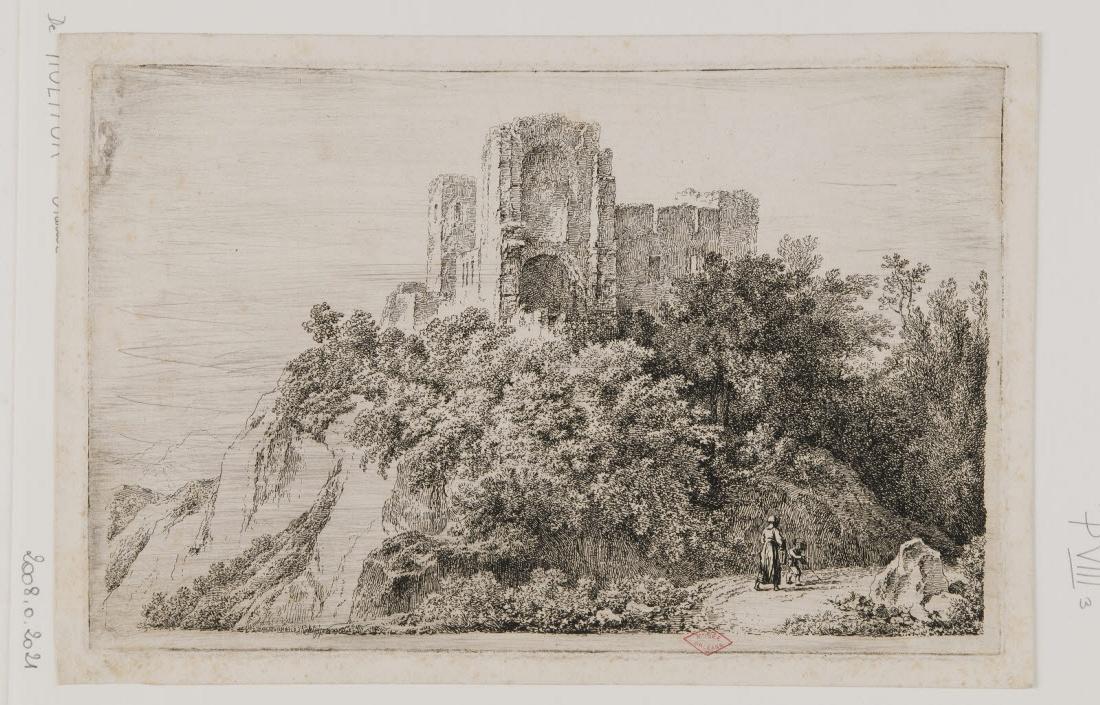 Paysage avec un château en ruines, Martin von Molitor, 1700-1799
