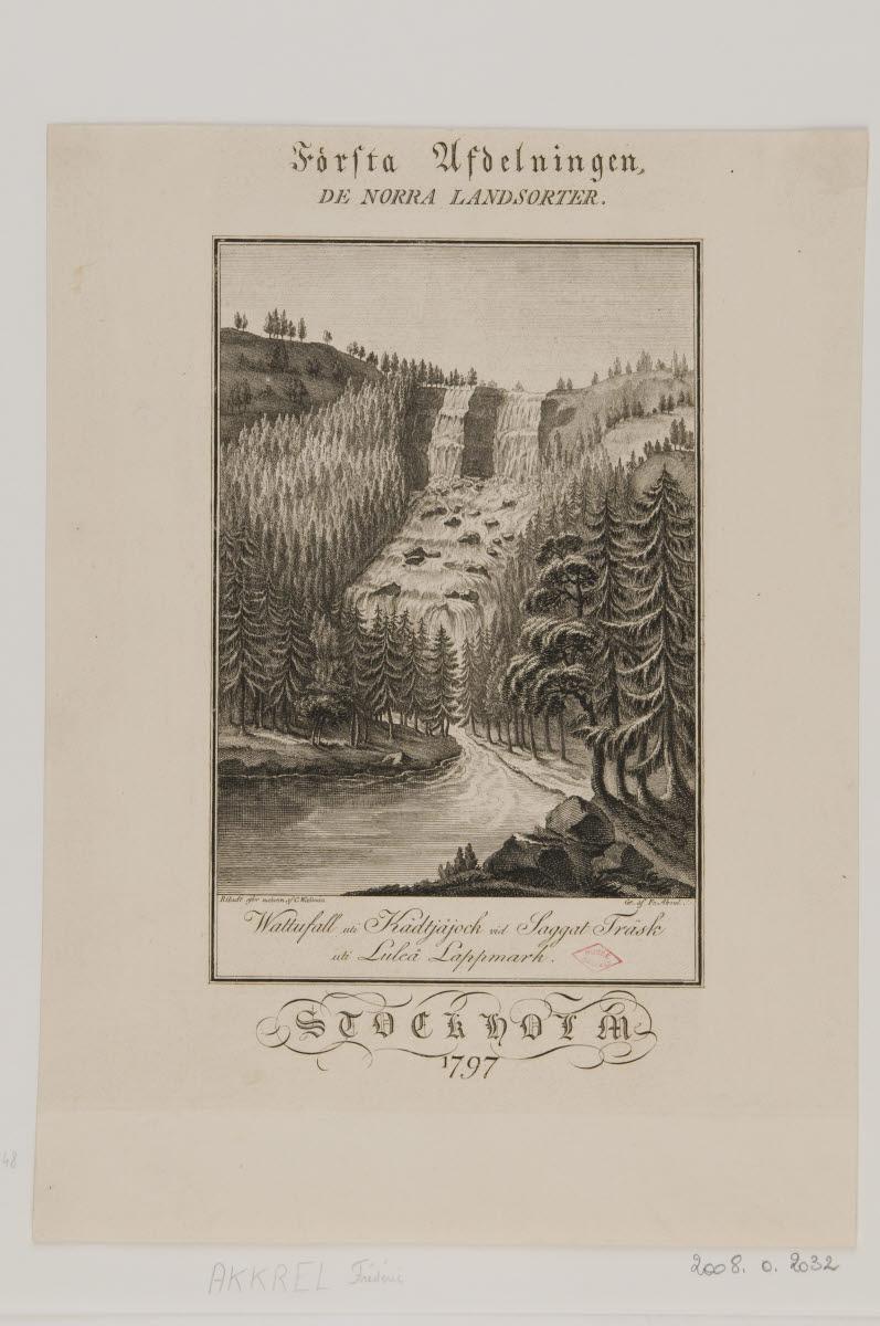 Chute d'eau près de Luela, Fredrik Akrel, 1775-1799