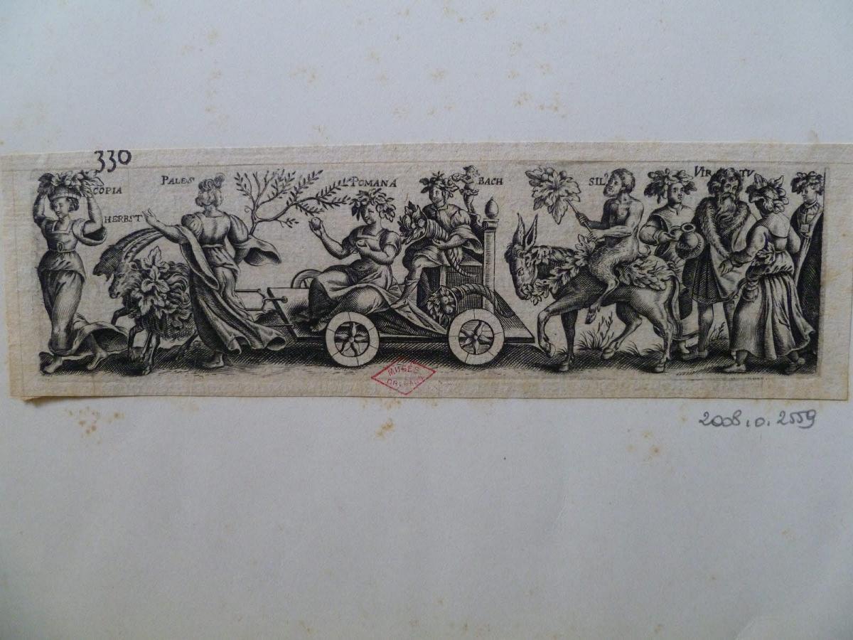 Triomphe avec Pomone, déesse romaine des jardins et Vertumne, dieu des saisons (n° 330), Isaac Briot, 1627
