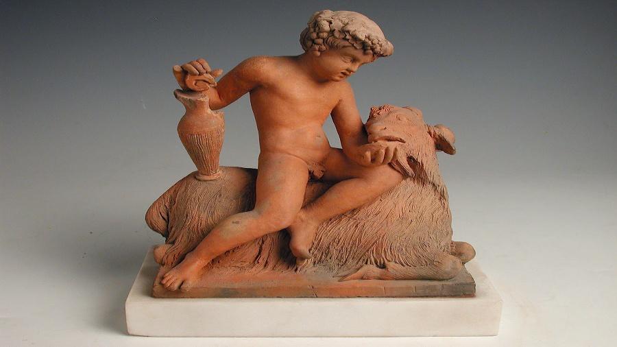 Bacchus enfant faisant boire un bouc, Henry de Triqueti, 1820-1874