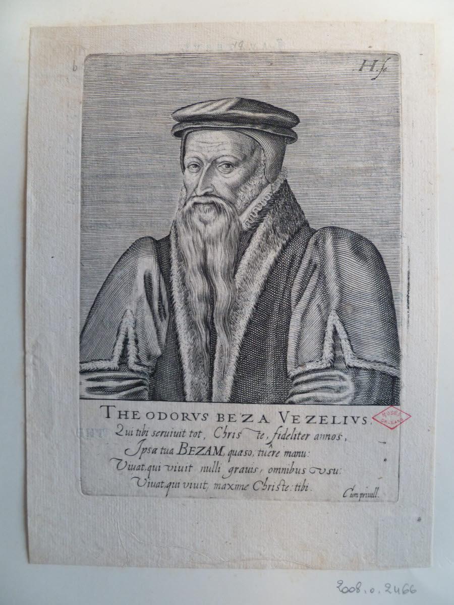 Portrait de Théodore de Bèze, Hendrick Hondius, 1500-1599