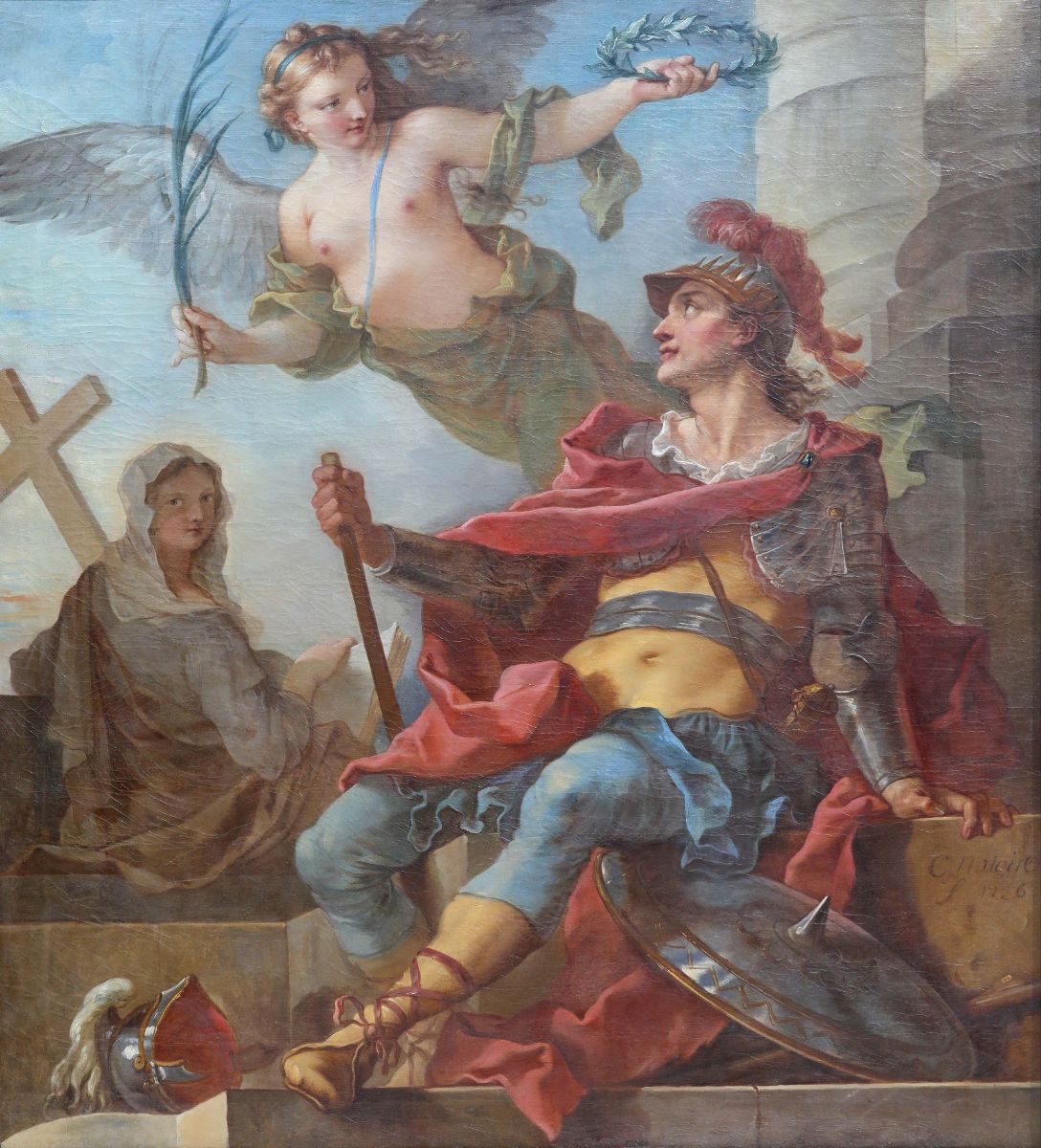 Clovis, couronné par la Victoire, fait fleurir la Religion (Histoire de Clovis)_0