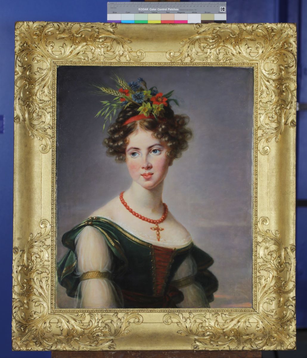 Portrait de la comtesse Joséphine Mathilde Henriette Caroline de Baussancourt, née Bernard de Sassenay ; Portrait de la comtesse de Baussancourt née de Sassenay (titre ancien)_1