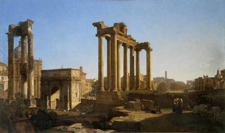Le Forum romain vu du Tabularium, Victor Navlet, 1869