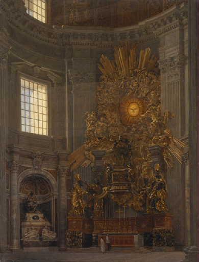 La chaire de Saint-Pierre de Rome ; Intérieur de Saint-Pierre de Rome, Victor Navlet, 1868