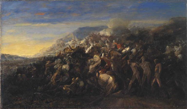 Scène de bataille, Joseph Navlet, 1871