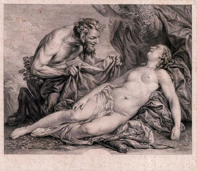 Sommeil d'une nymphe, Etienne Fessard, 1750