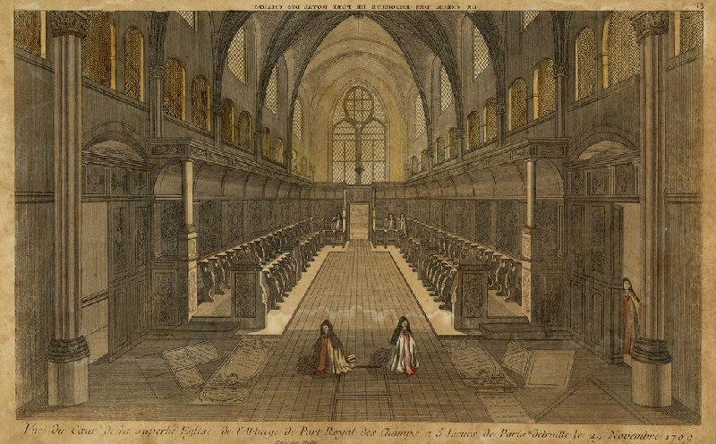 Vue du choeur de l'Eglise de l'abbaye de Port-Royal des champs_0