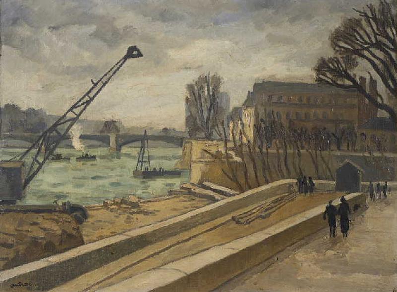 Le port quai Henri IV à Paris_0