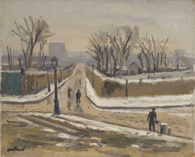 Les fortifications sous la neige aux abords de la porte de Vanves_0