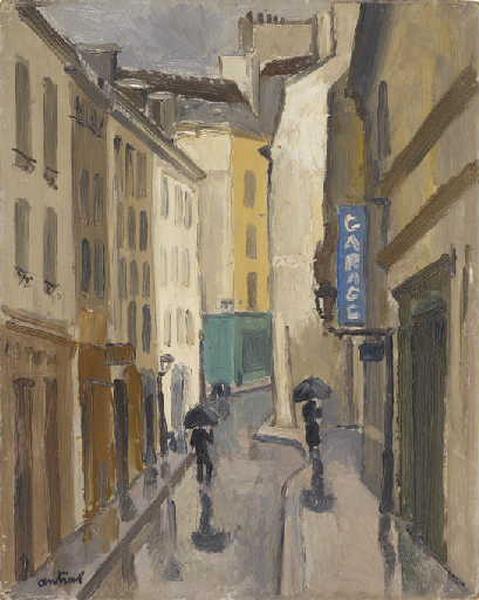 La rue du Rocher à Paris sous la pluie_0