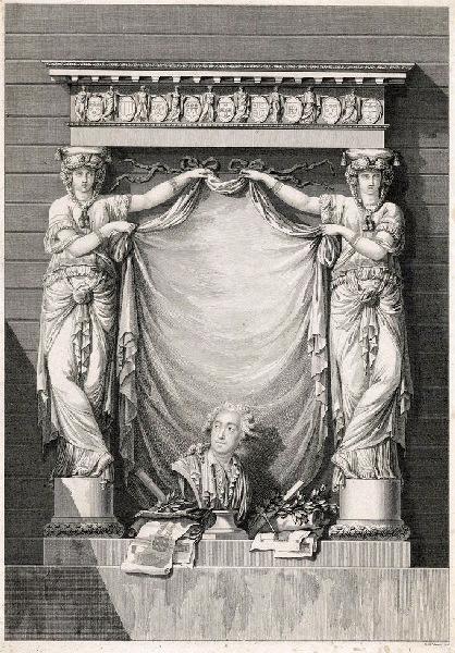 Ornement d'architecture pour servir de frontispice à un ouvrage, Charles Nicolas Varin, 18e siècle