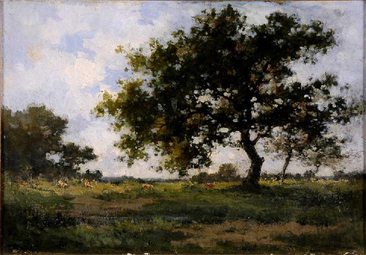 Paysage aux vieux chênes_0