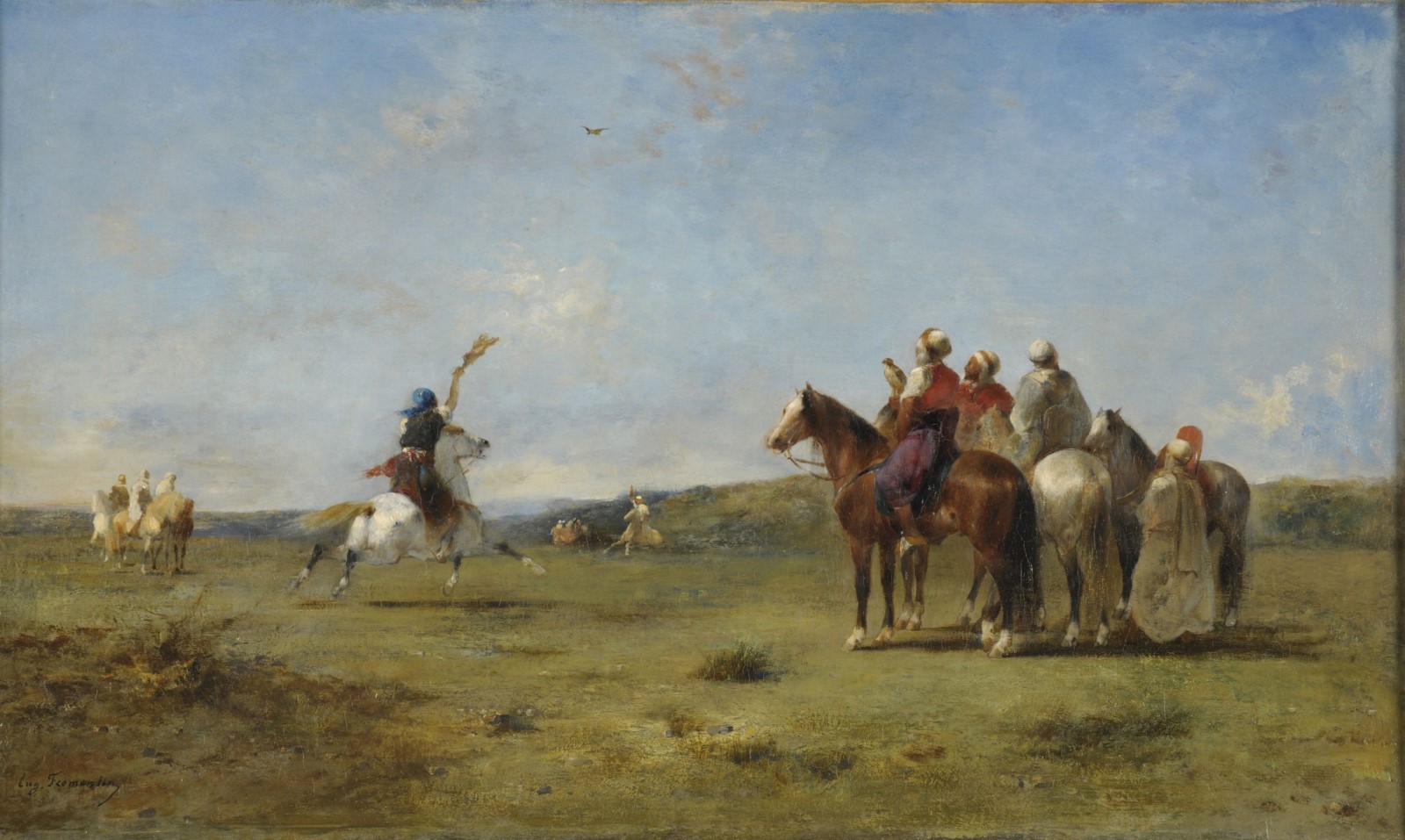 Arabes chassant le faucon_0