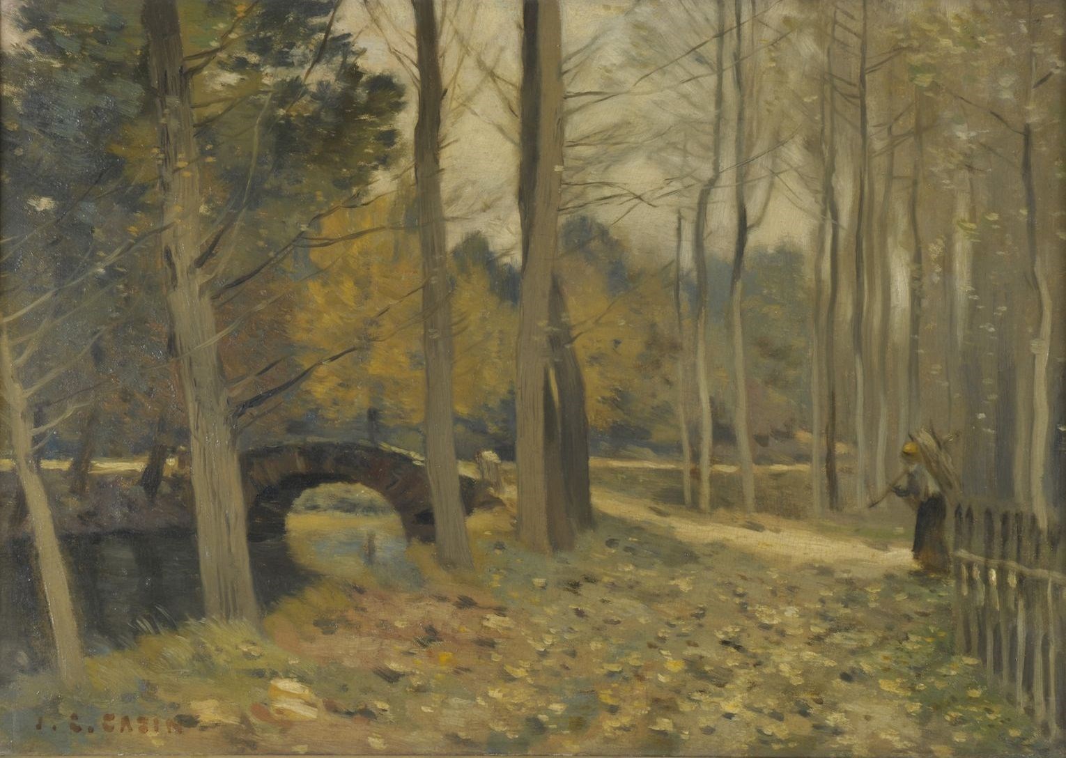 Pont en Picardie ; Le pont, Jean-Charles Cazin, 1901 avant