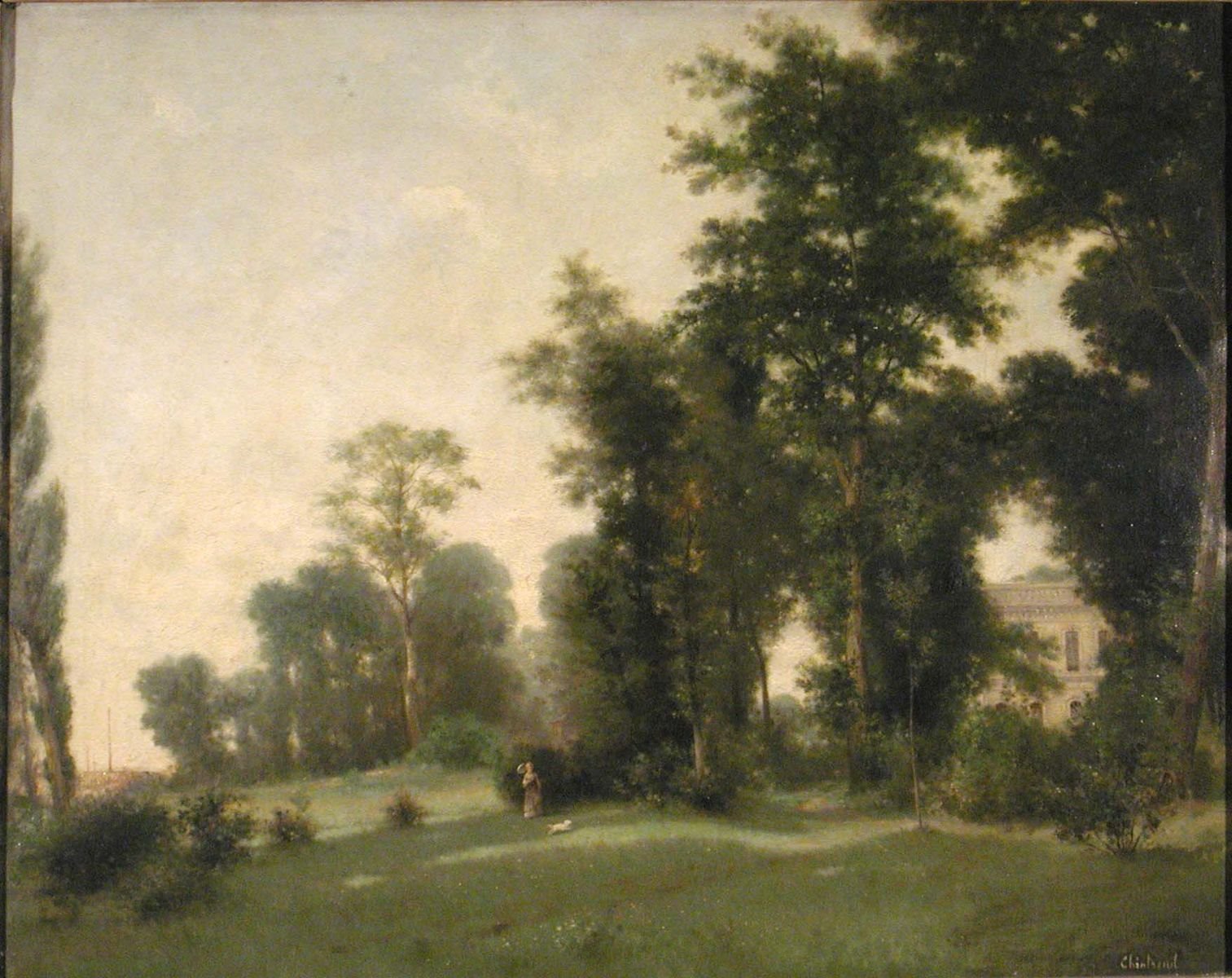 Vue dans un parc, Antoine Chintreuil, 19e siècle
