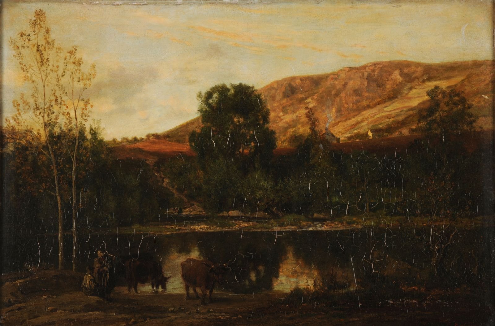 Paysage, étang, Charles-François Daubigny, 1847 incertain