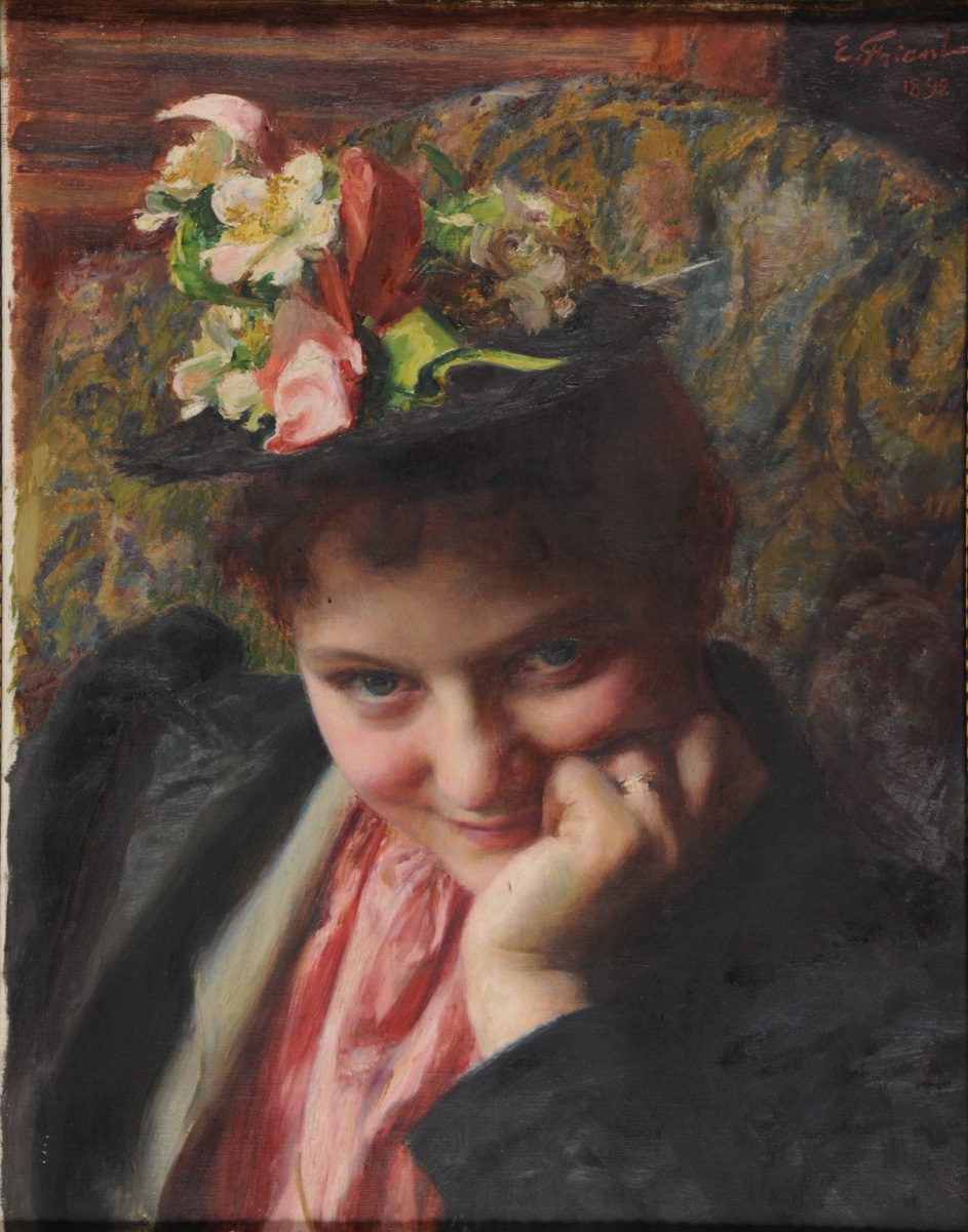 Le chapeau à fleurs, Émile Friant, 1892