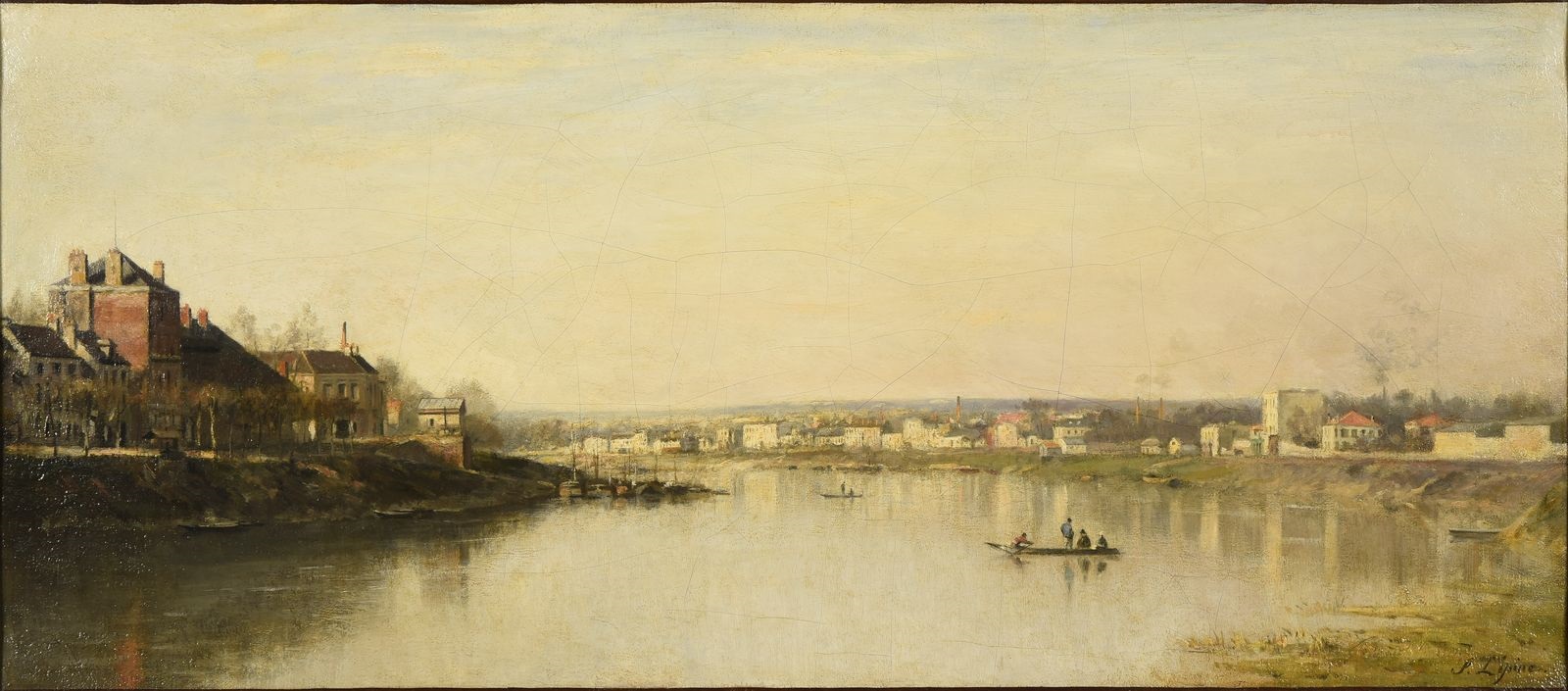 La Seine devant Saint-Denis ; Vue sur la Seine, Stanislas Lépine, 1869 incertain