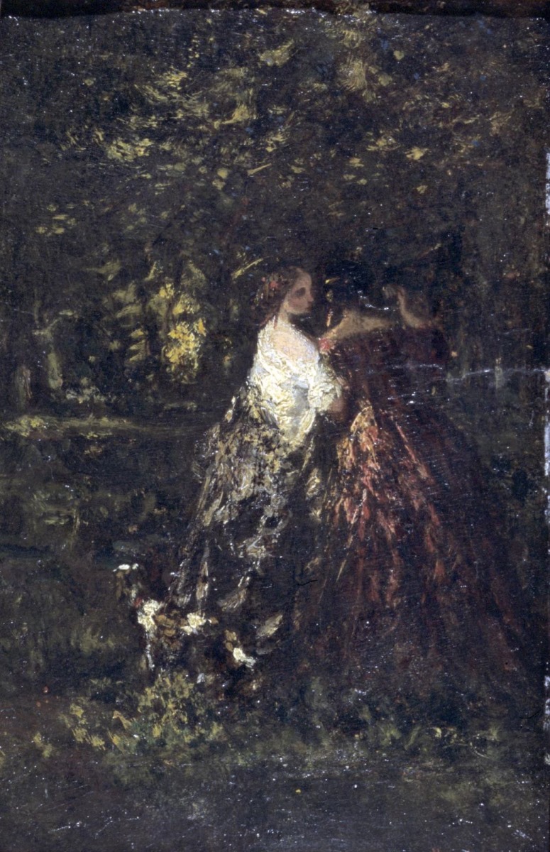 Promenade en sous-bois ; Promenade, Adolphe Monticelli, 1858 /12 /28 avant
