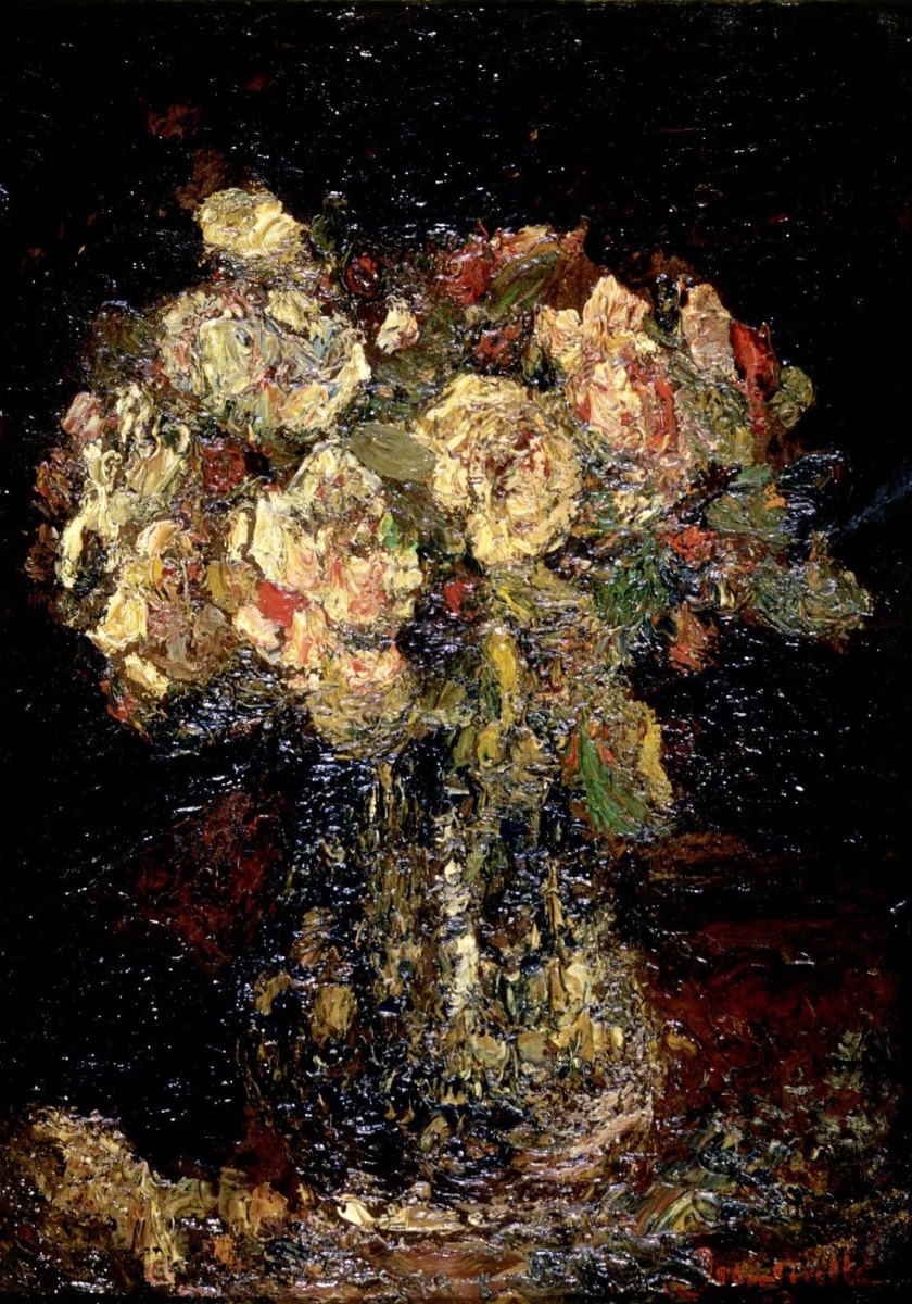 Bouquet de roses, Adolphe Monticelli, 1870 vers
