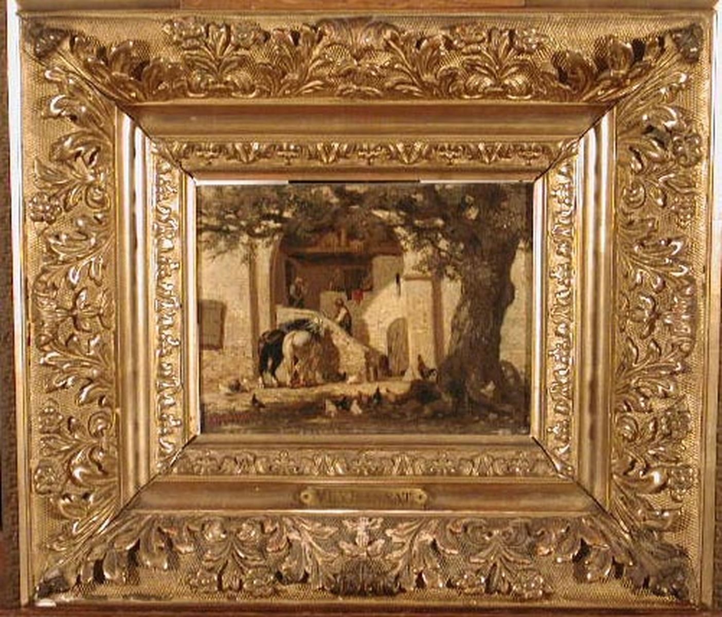 Cour de ferme, Jules-Jacques Veyrassat, 19e siècle