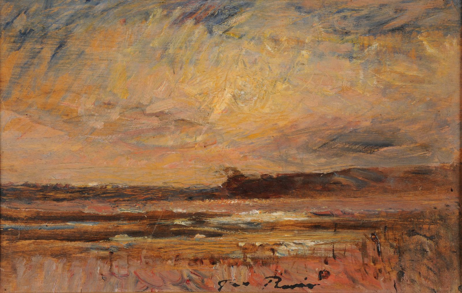 Étude de paysage, François-Auguste Ravier, 19e siècle