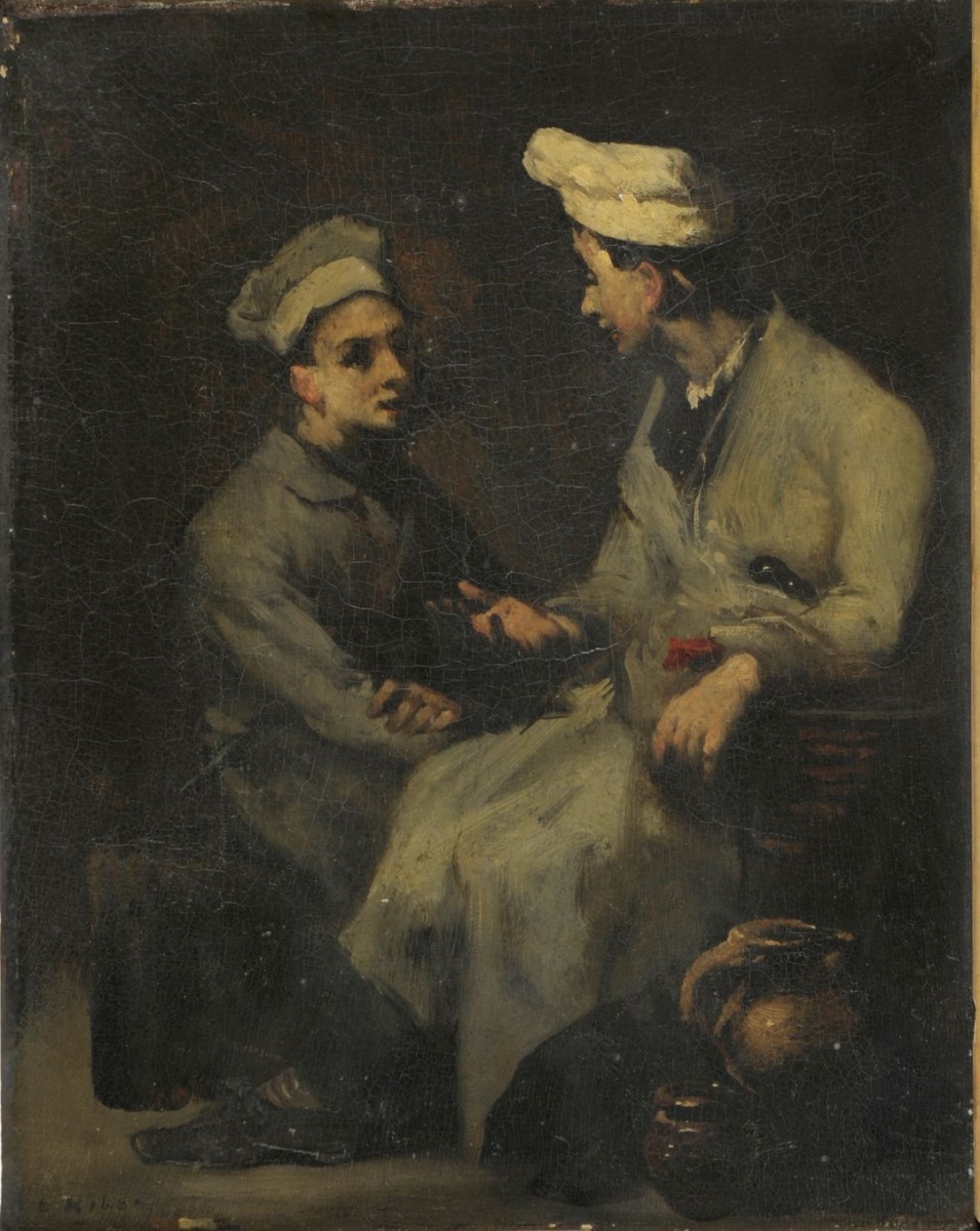 Scène de cuisine, Théodule Ribot, 19e siècle