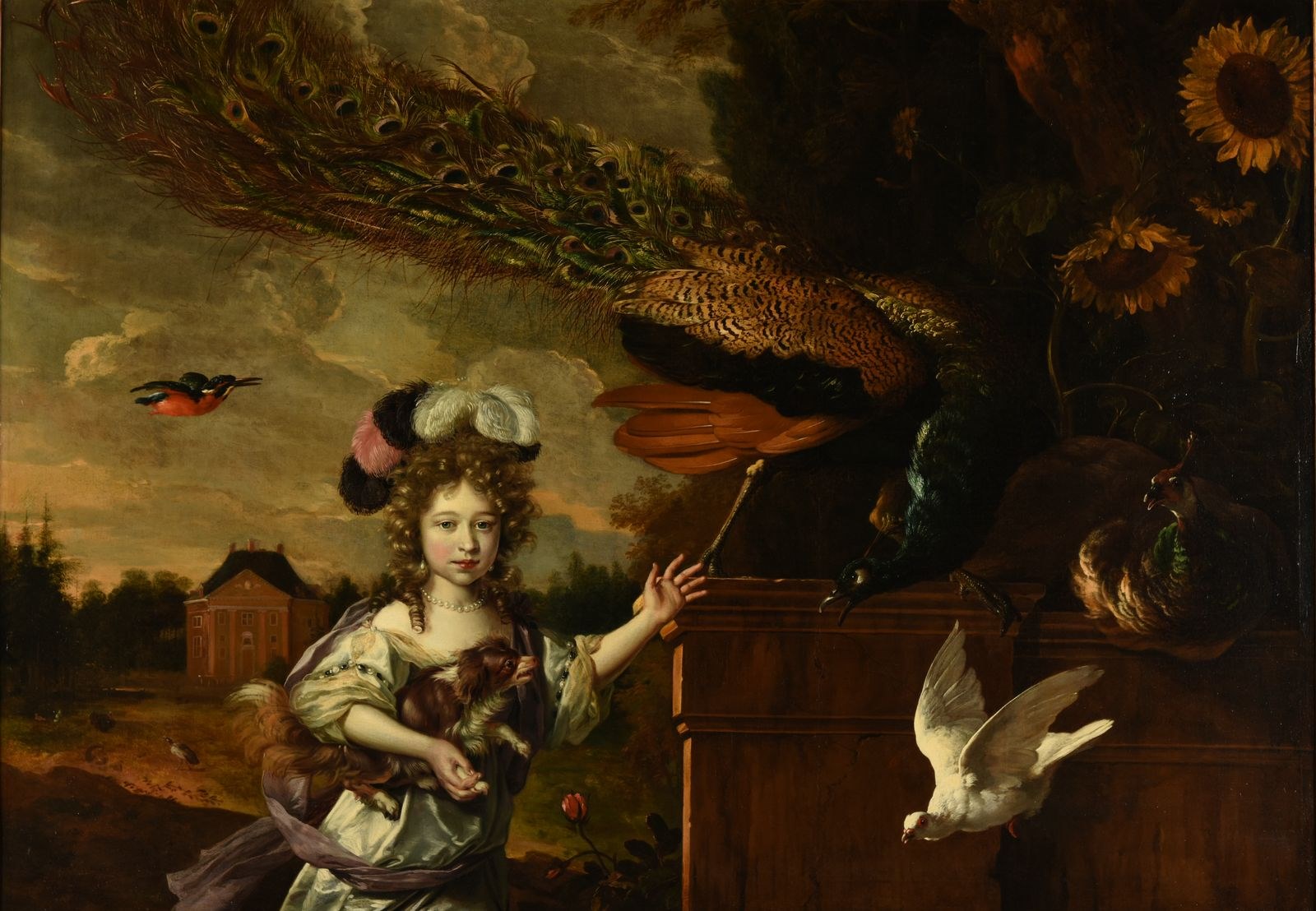 Fillette aux paons, Jan De Baen, 1680 vers