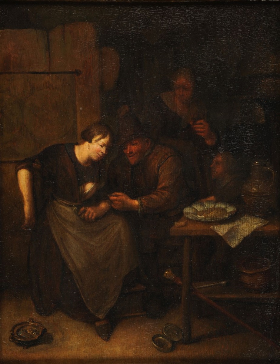 Intérieur rustique hollandais, Richard Brakenburgh, 2e moitié 17e siècle