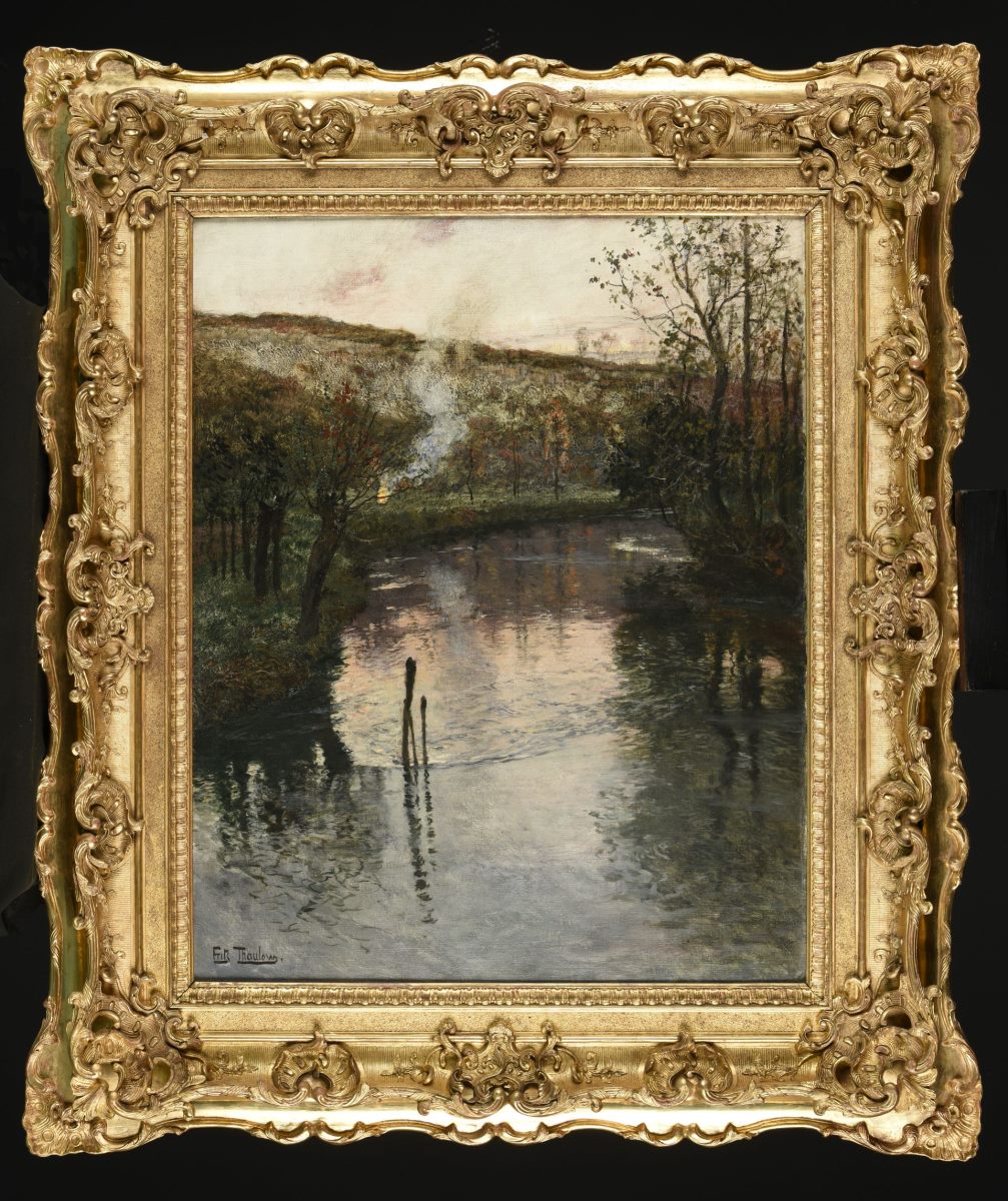 Soleil couchant sur l'Arques à Péquigny_1