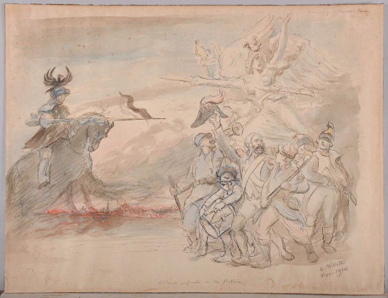 Allons enfants de la Patrie ! (titre inscrit), Adolphe Léon Willette, 1914 /11