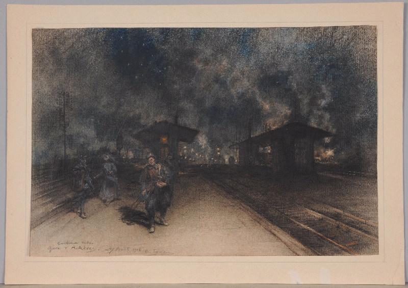 Cantine de la gare d'Achères (titre inscrit), Charles Jouas, 1916 /08 /27