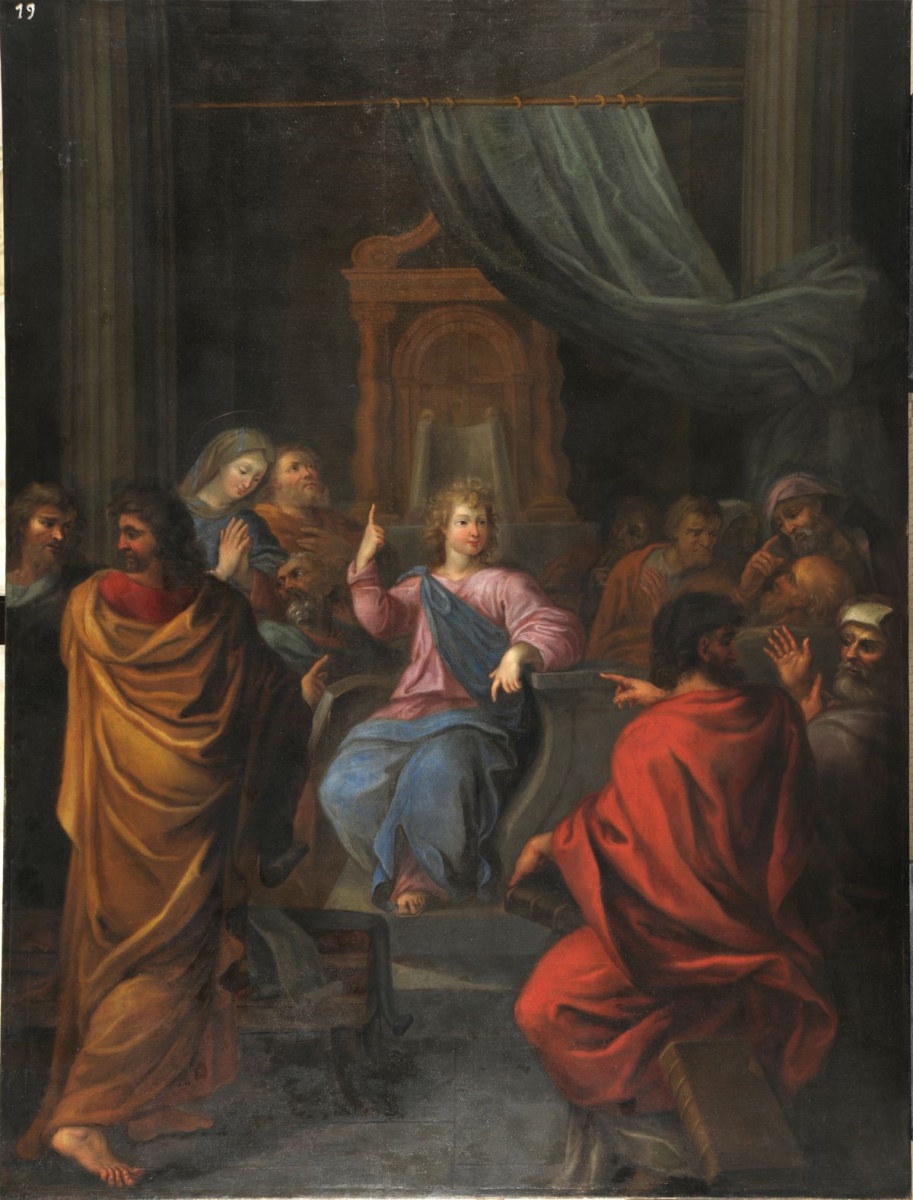 Jésus au milieu des docteurs, Noël Hallé, 18e siècle