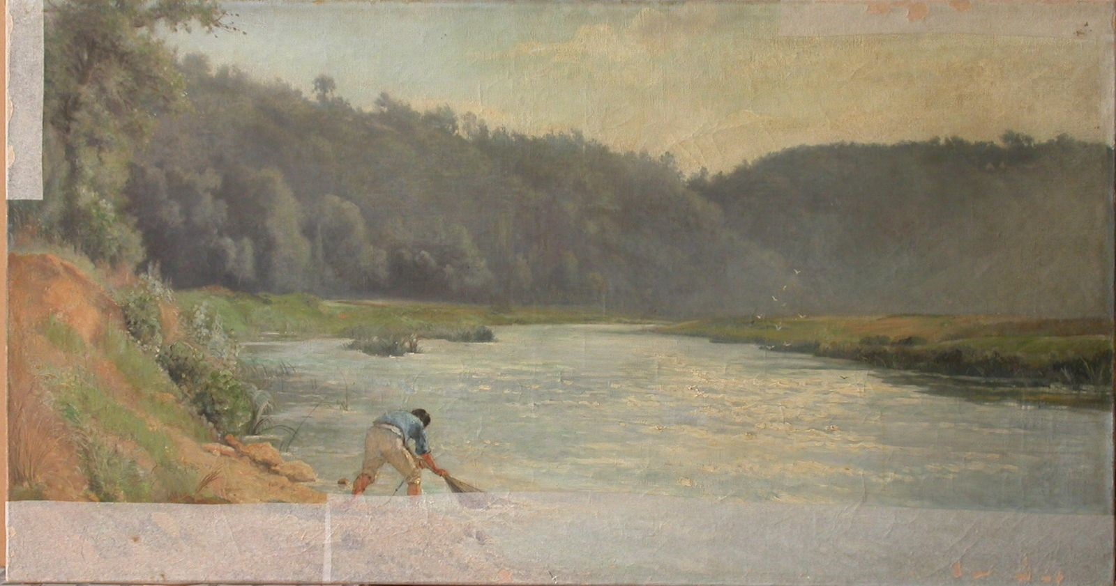 Coup de vent sur la Marne (titre attribué) ; Coup de vent sur l'eau (ancien titre attribué), Alfred Mouillon, 1873