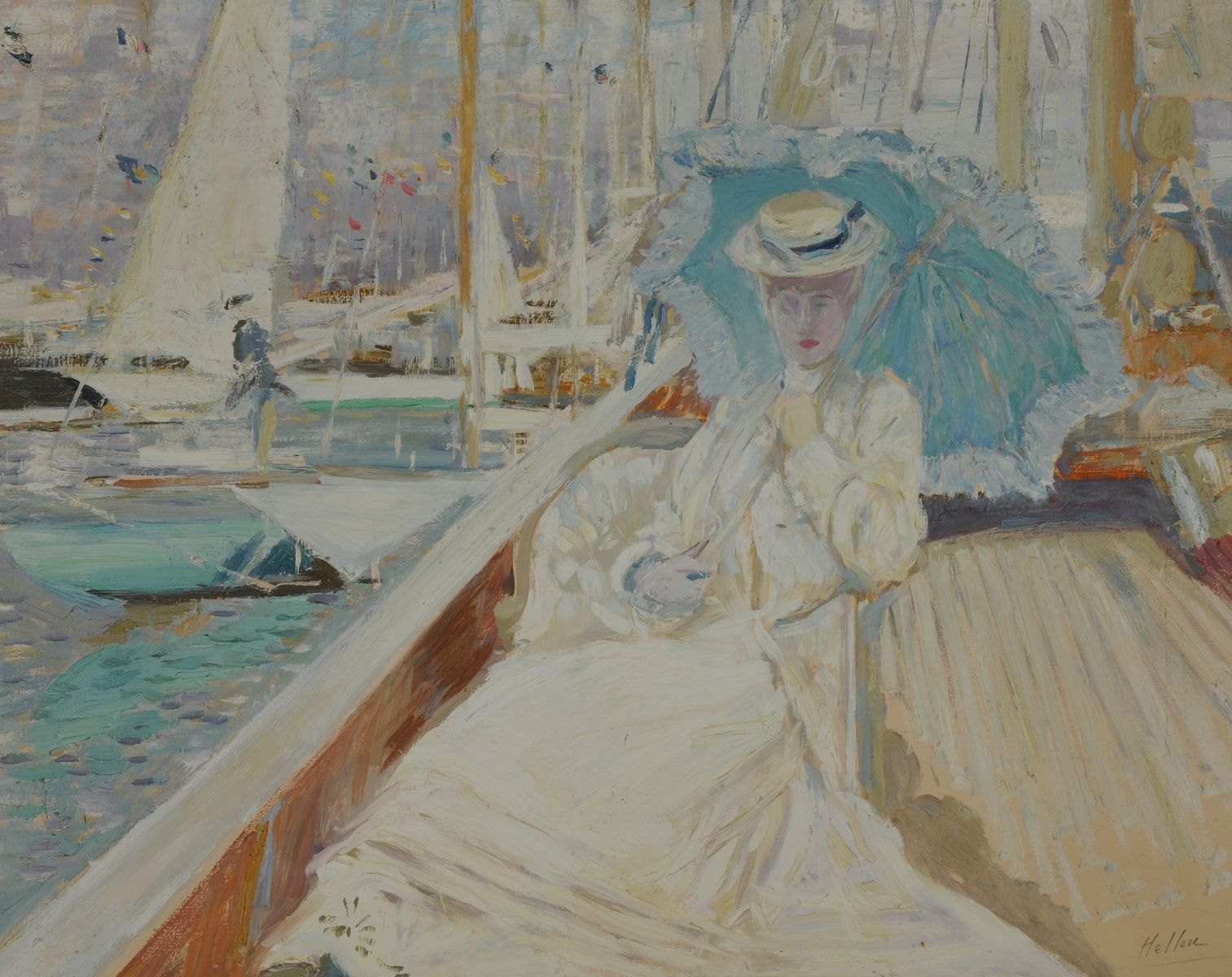 En bateau, Paul César Helleu, 1er quart 20e siècle