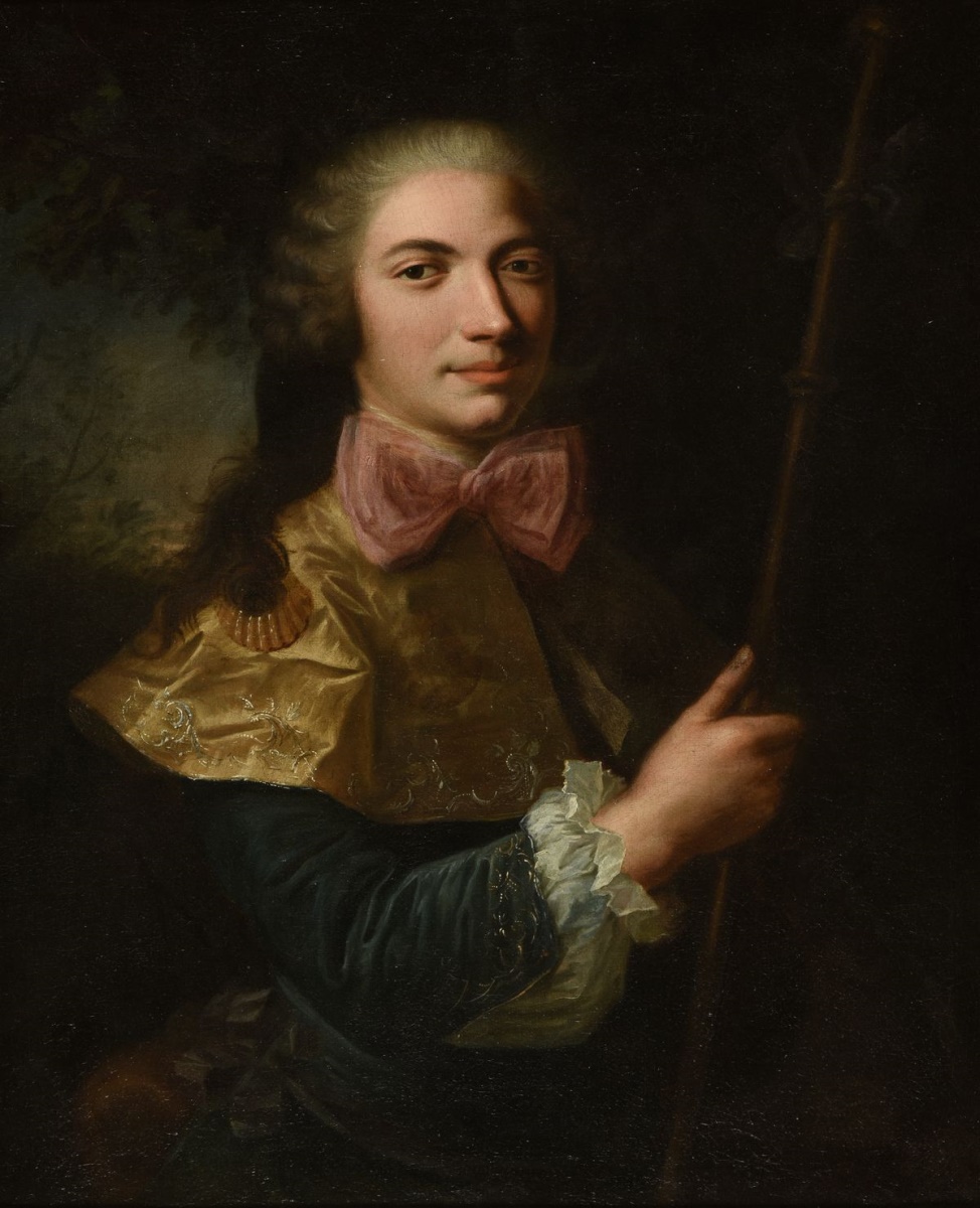 Gentilhomme en costume de pénitent de Saint-Jacques (titre attribué) ; Portrait présumé de Louise Henriette de Bourbon, duchesse d'Orléans (titre inscrit à l'inventaire) ; Louise-Henriette de Bourbon, duchesse d'Orléans (1726-1759) (titre publié (Sartor, 1909)) ; Louise-Henriette de Bourbon, duchesse d'Orléans, en costume de pélerin (titre publié (Loriquet, 1881)), Marie-Anne Loir, 18e siècle