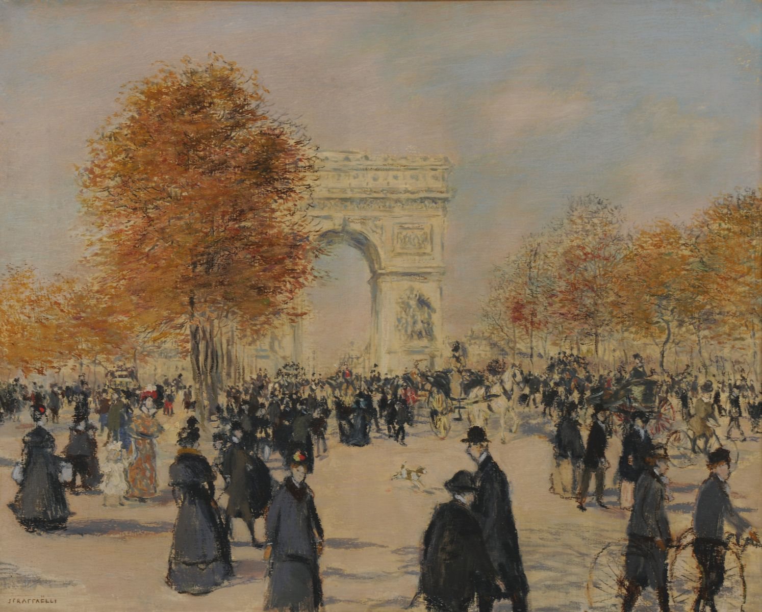 Les Champs-Élysées, Jean-François Raffaëlli, 1902