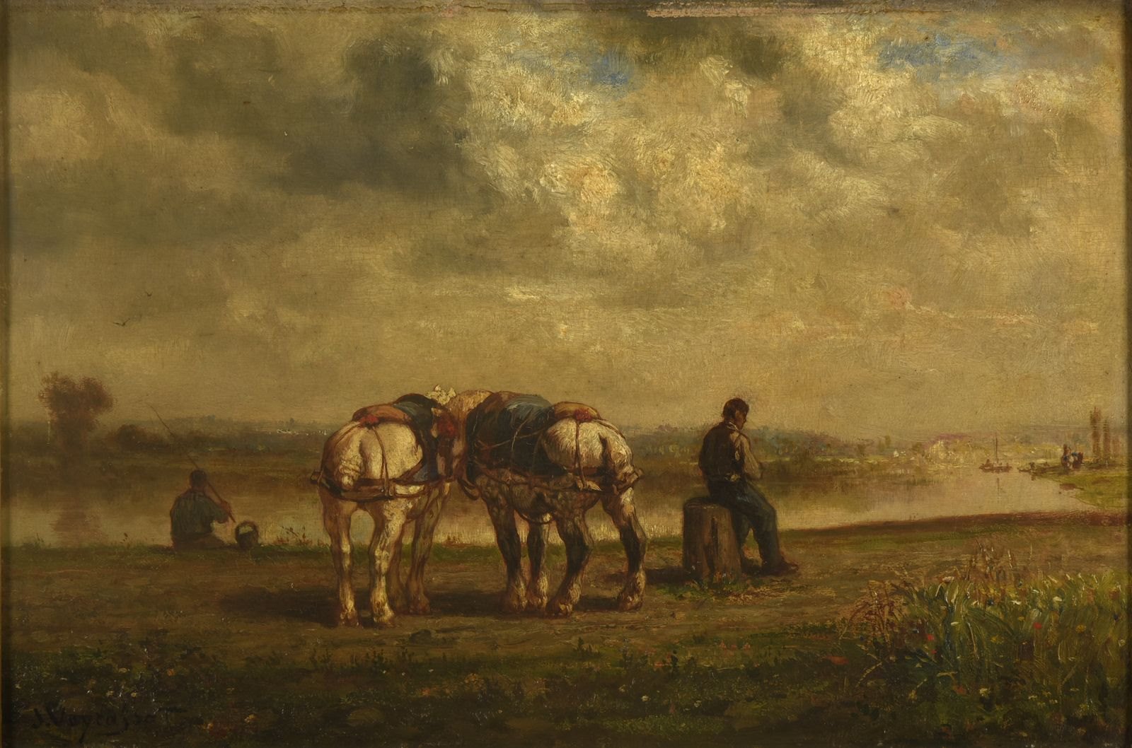 Chevaux de halage, Jules-Jacques Veyrassat, 2e moitié 19e siècle