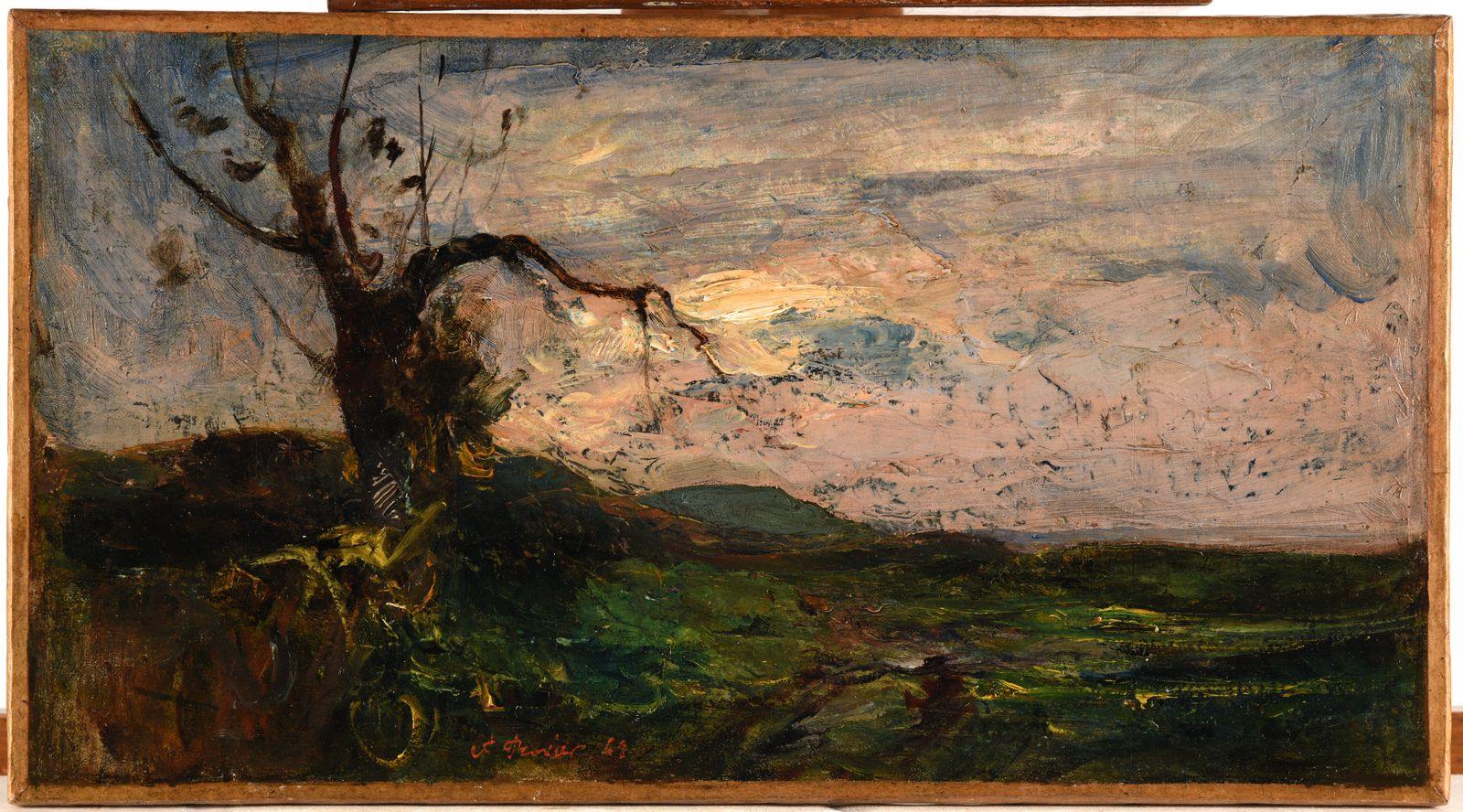 Vieil arbre dans la plaine, François-Auguste Ravier, 1868