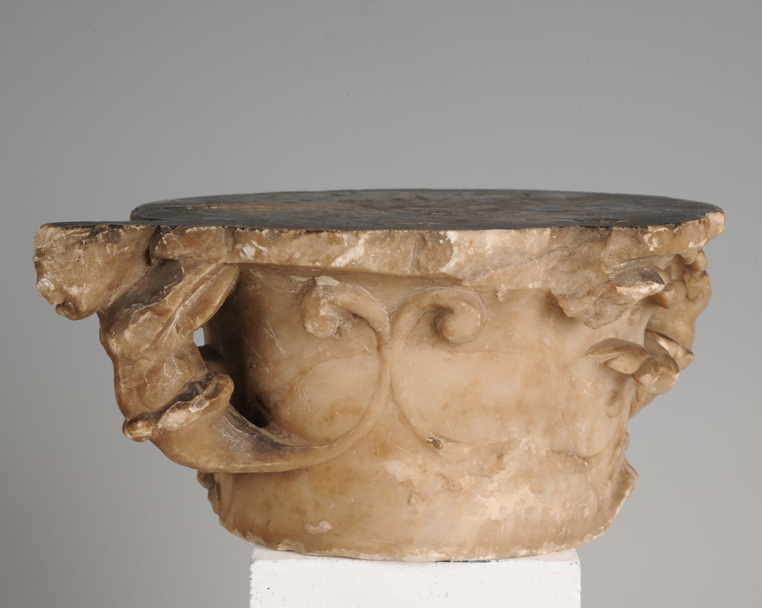 Corbeille d'un chapiteau et tailloir supérieur du tombeau de Saint Remi (titre attribué)_1