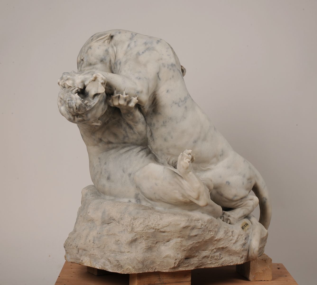 Combat de panthères, Georges Gardet, 1896 vers