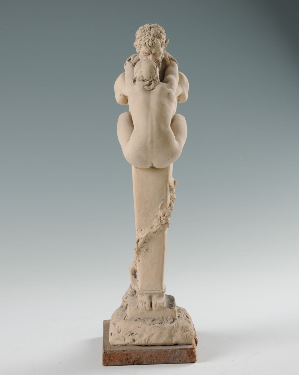 Le Dieu Pan ; Le Faune ; Terme et Faunesse ; Faune et Bacchante ; statuette, René de Saint-Marceaux, 1881