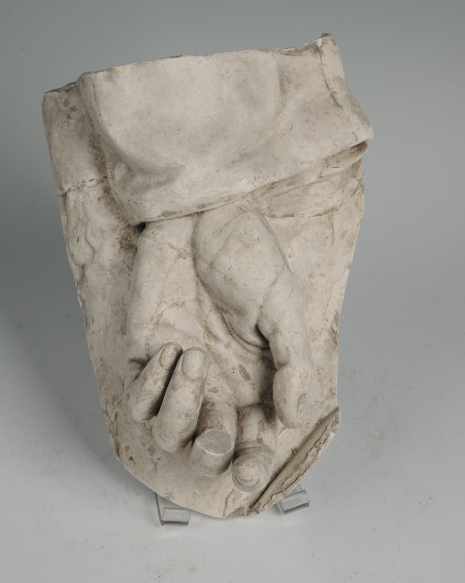 Main gauche du gisant de l'abbé Miroy ; Main de l'abbé Miroy (moulage), René de Saint-Marceaux, 1872 vers