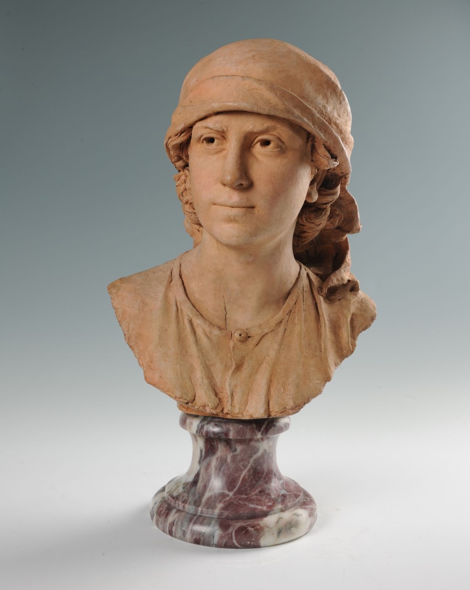 Tête de jeune paysan ; buste, René de Saint-Marceaux, 1881