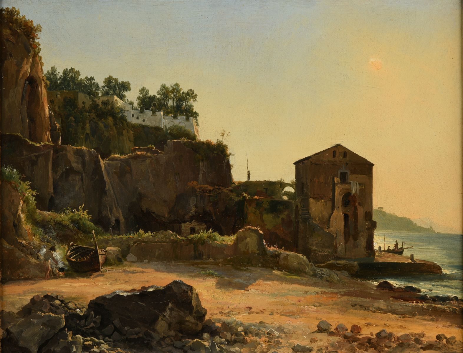 Bord de mer (titre inscrit à l'inventaire) ; Maison de la Douane, à Sorente (titre publié (Marionneau, 1872)), Jacques-Raymond Brascassat, 1843 vers