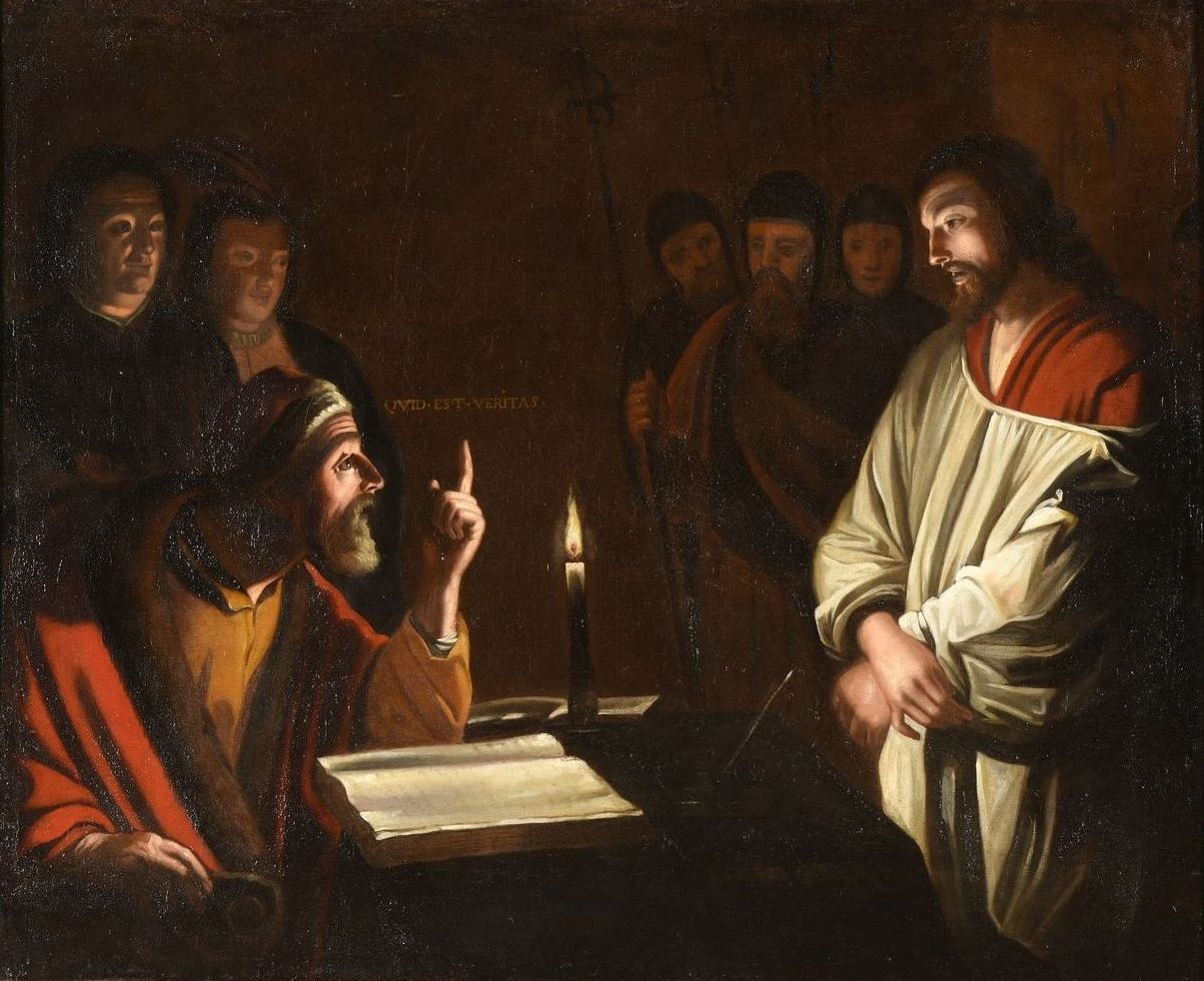 Jésus devant le Grand Prêtre (titre attribué) ; Jésus devant Caïphe (ancien titre attribué) ; Jésus devant Pilate (ancien titre attribué) ; Jésus interrogé par Pilate (titre inscrit à l'inventaire Bergeat)_0