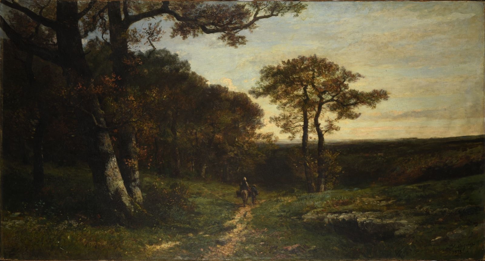 Les grands bois de Fenioux (Saintonge) (titre attribué), Louis-Auguste Auguin, 1873